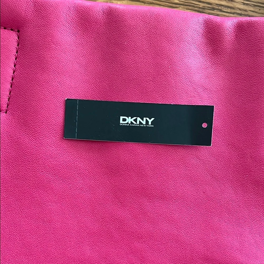 Vibrant Pink & Orange Leather Tote - Picture 10 of 11